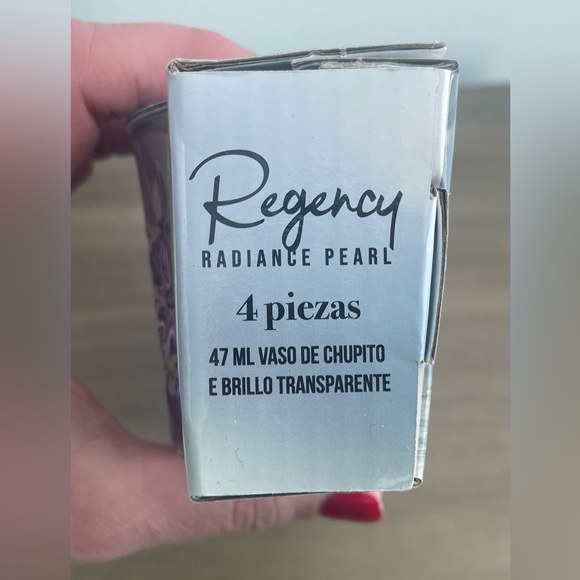 Circleware Regency Radiance Pearl 1.6oz Clear Luster Shot Glass S/4 NEW - Picture 5 of 5